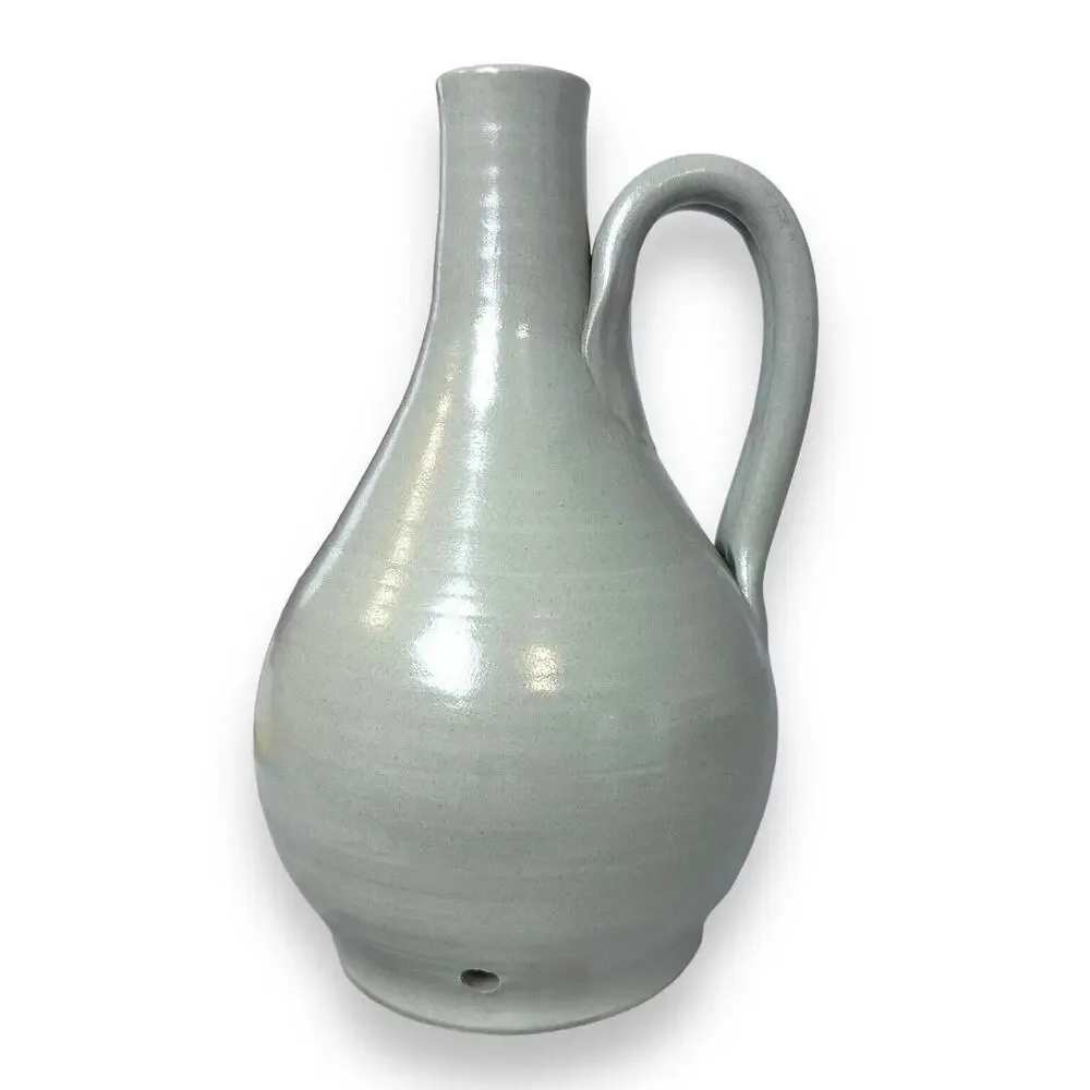 Williamsburg Pottery Lamp Base Only Yorktowne Salt Glaze Stoneware Jug Floral